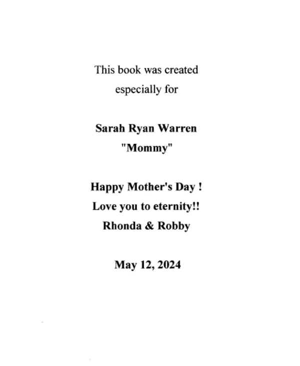 A book cover with the title of mother 's day.