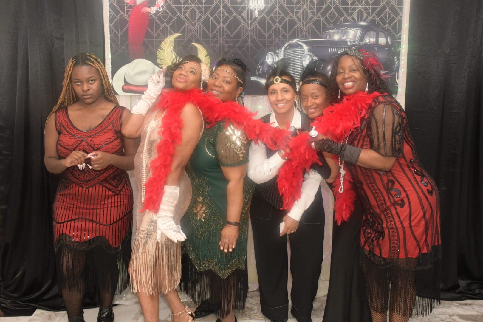 A group of women posing for a picture.